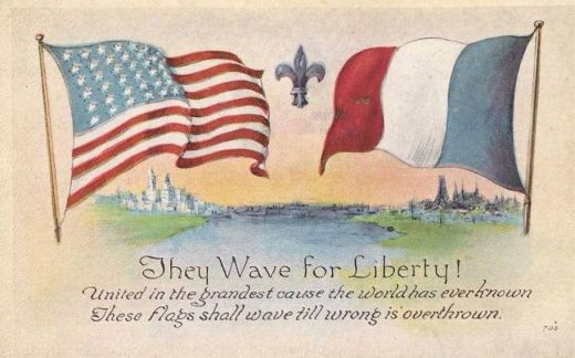 WWI-American-French-Flags
