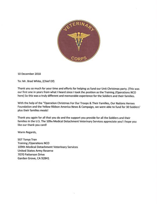 109th Medical Detachment Veterinary Services,thank you 1.